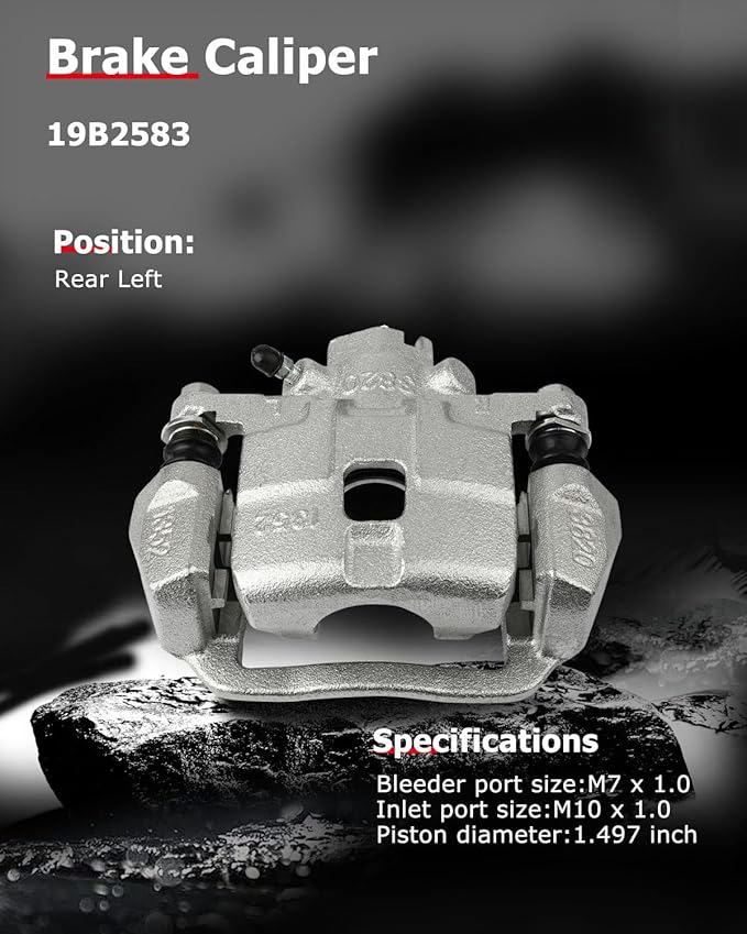 cciyu Rear Left Brake Caliper Assembly w/Bracket 19B2583 2003 2004 2005 2006 For Subaru For Baja,2000 2001 2002 2003 2004 For Subaru For Legacy,2000 2001 2002 2003 2004 For Subaru For Outback