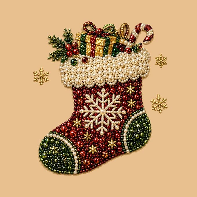 POETRYDRAW Christmas Decor Stocking Pearl Art Kit - Image 2