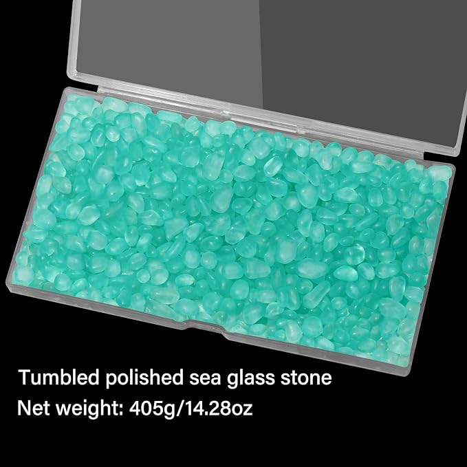 QEQEKAKA Sea Glass Stones for Crafts About 1LB Glass Pebbles Gemstones Bulk for - Image 6