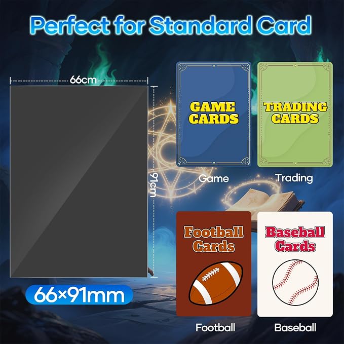 500 Counts Black Card Sleeves, Matte Card Sleeve Deck Card Protectors, Trading - Image 5