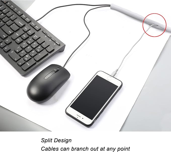25ft - 1 inch Braided Cable Management Sleeve Cord Protector - Self-Wrapping - Image 3