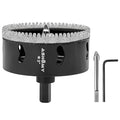 3 Inch Diamond Hole Saw with Pilot Drill Bit, 3" Serrated Brazing Tile Hole Saw Diamond Core Drill Bits with Guiding Bit for Ceramic Porcelain Tile Glass Stone Granite Marble
