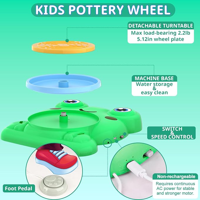 Aujazyble Pottery Wheel for Kids - Image 3