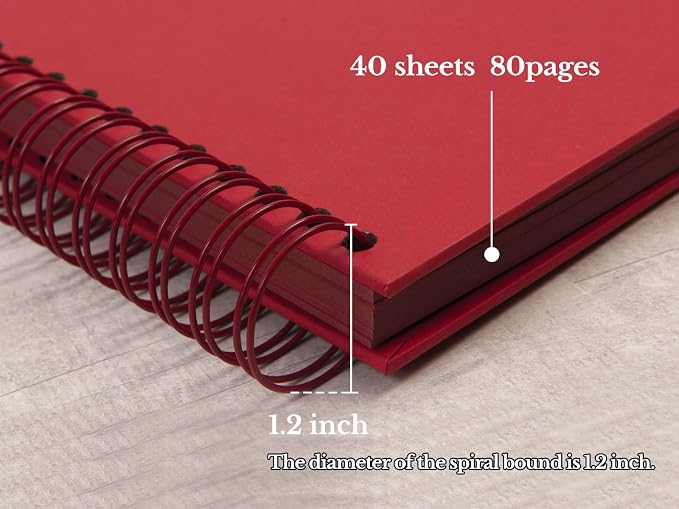 potricher 12 x 12 Inch Large DIY Scrapbook Photo Album 80 Pages Thick Kraft - Image 4