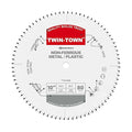 TWIN-TOWN 10-Inch 80 Tooth TCG Aluminum Cutting Saw Blade for Miter/Table Saws - Precision Circular Saw Blades for Aluminum, Plastics, Non-Ferrous Metals with 5/8" Arbor