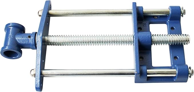 HFS(R) 10.5 Inch Heavy Duty Front Screw Woodworking Bench Vise for Workbench, Chrome Plating Leg Vise Hardware