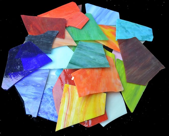 Lanyani Glass Mosaics Pieces Stained Glass, 1kg/35 Ounce - Image 9