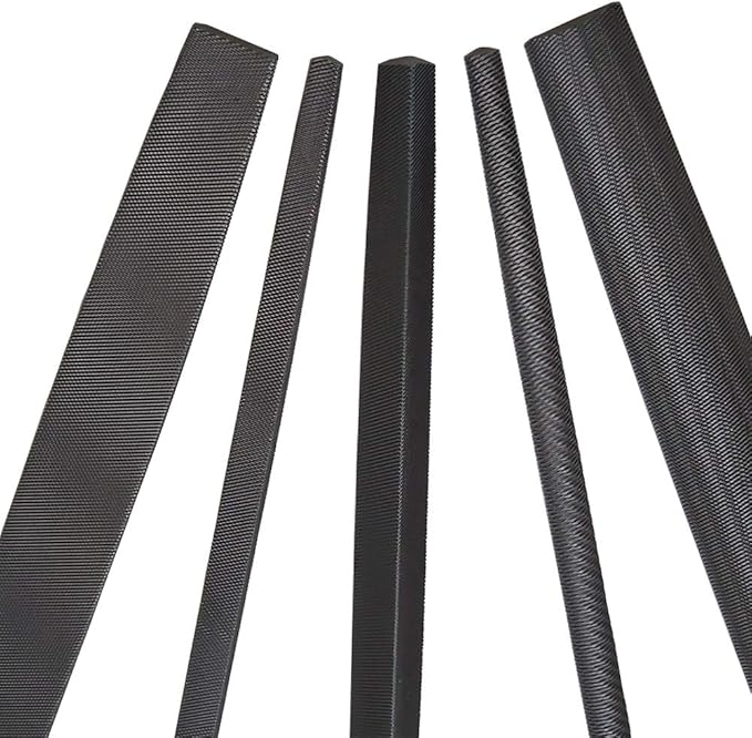 Metal File Set, 5-Piece, 10-inch,High Carbon Steel File,Work for Metal, Wood,Plastic