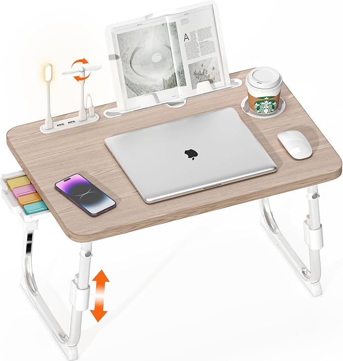 Lap Desk for Bed, Adjustable Laptop Desk by PlayimaginationtodecorateHomeOffice