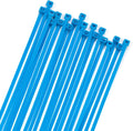 XINGO 100PCS Cable Zip Ties Heavy Duty, Premium Nylon Plastic Wire Ties with 50 Pounds Tensile Strength, Self-Locking Black Nylon Zip Ties for Indoor and Outdoor (12 inch, Blue)