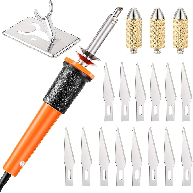 Honoson 19 Pieces Electric Hot Knife Cutter Tool, 14 Blades, 3 Chuck Sleeves by Honoson