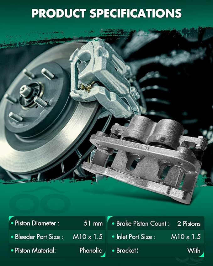 SCITOO Front Right Brake Caliper With Bracket 18B4918A Compatible For Cadillac 2008-2019 For Chevrolet 2008-2019 For GMC 2008-2019