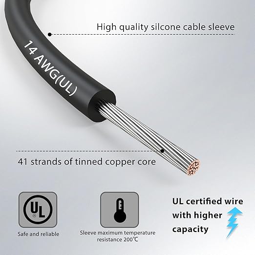 14 Gauge 2pcs/3.3Ft 4MM Banana Plug to Banana Plug UL3135, Heavy Duty Silicone Test Leads Set Jumper Wires Kit for Testing