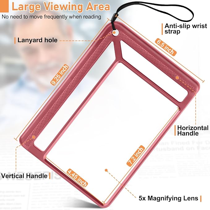 AKKYCVS 5X Full Page Magnifying Glass - Image 4