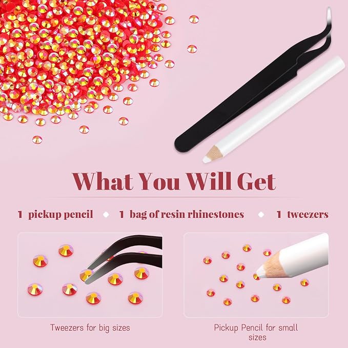 8000PCS 3mm Resin Jelly Rhinestones in Bulk, Bedazzling Flatback Crystals - Image 7
