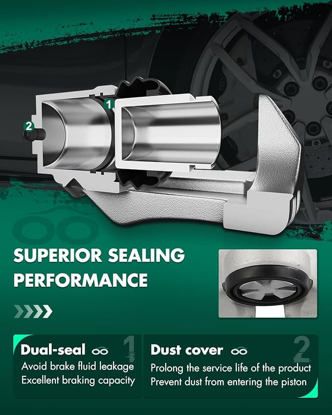 SCITOO 19-3319 Rear Left Disc Brake Caliper Fit For Mini For Cooper 2007-2015, Single Piston