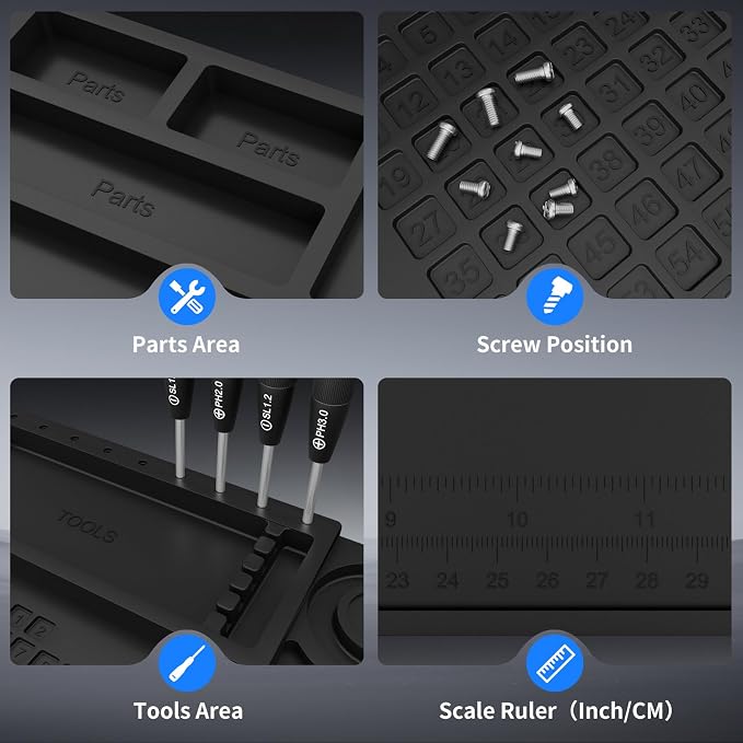 STREBITO Solder Mat Electronics Mat Silicone Repair Mat, Heat Resistant 932°F - Image 8
