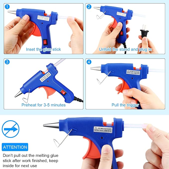 Zhengmy 16 Pcs Mini Hot Glue Gun - Image 4