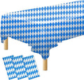 Iceyyyy 3 Pieces Oktoberfest Tablecloths-Blue and White Checkered Table Cloths by Iceyyyy