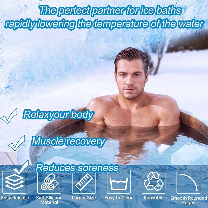 Large Ice Block Mold for Ice Bath Tub, Total 14.4 Lb Ice Block, Reusable Ice - Image 3
