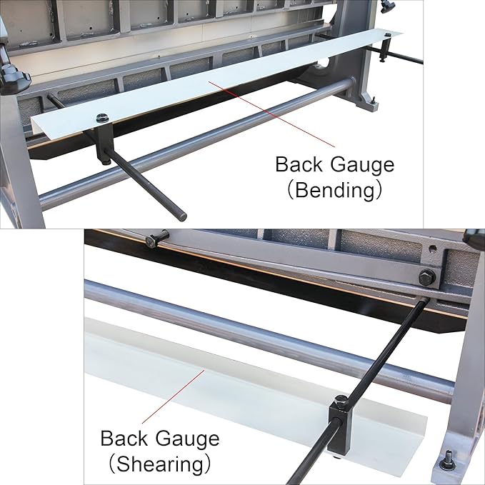 KAKA INDUSTRIAL Heavy Duty Sheet Metal Brake,52 inch 3-in-1 Shear and Slip Roll Combo | 16-Gauge Capacity Industrial Bending Machine with Segment Fingers and Back Gauge for Metal Fabrication