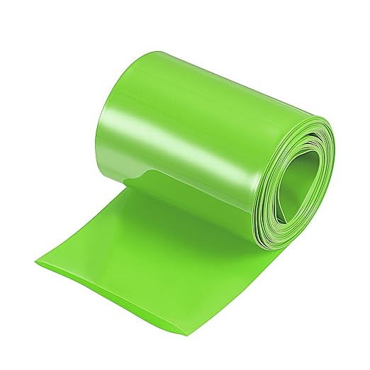 MECCANIXITY Battery Wrap PVC Heat Shrink Tubing 38mm Dia 60mm Flat 10 Feet(3meters) Light Green Good Insulation for Battery Pack