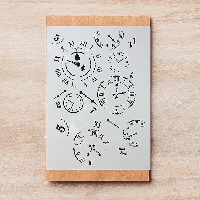 TIAMECH A4 Reusable Vintage Clock Dial Stencil - Image 3