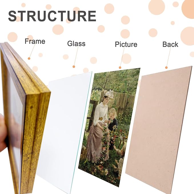 20x24 Picture Frame with Real Glass set of 2, Vintage Frames - Image 4