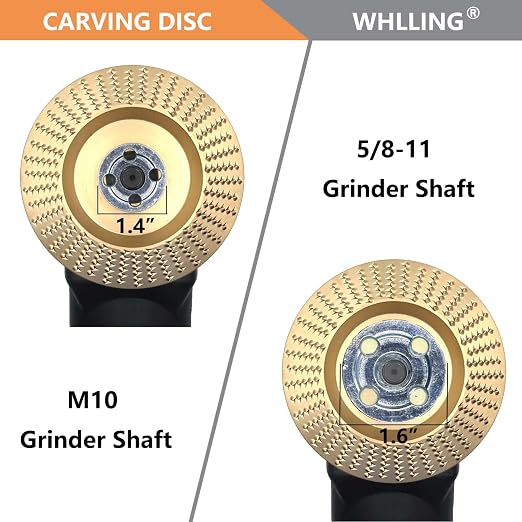 4PCS Wood Carving Disc Set for 4" or 4 1/2" Angle Grinder - Image 3