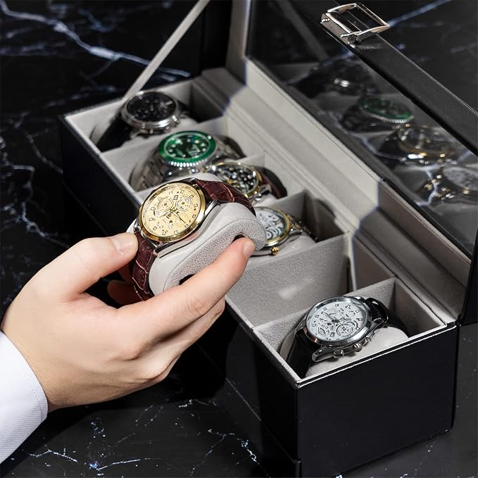 ProCase Watch Box, 6 Slot Watches Display Case - Image 4