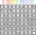2 Inch Letter Stencils Symbol Numbers Craft Stencils, DIY Art Projects by Yazhiji