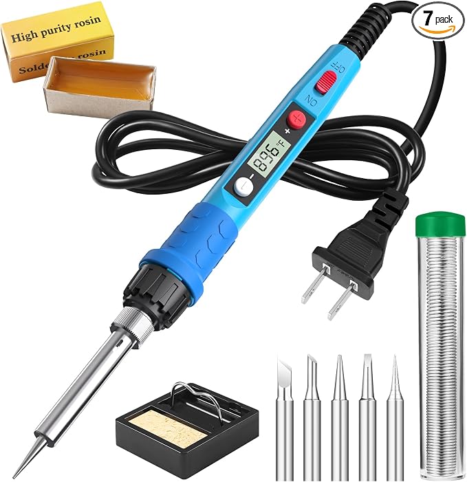 Soldering Iron Kit, 80W 110V LCD Digital Solder Iron Pen by Q-MINGSoldering