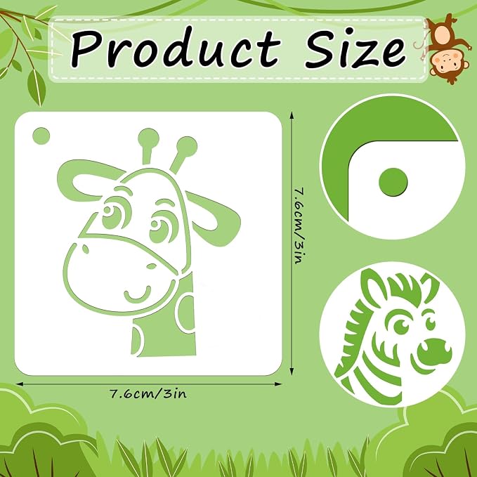 JULMELON Animal Stencils 20Pcs Animal Stencils - Image 2