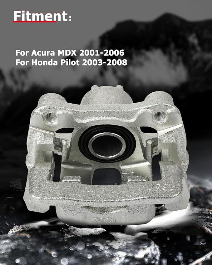 cciyu 19B2675 19B2674 Rear Left & Right Brake Calipers Assembly w/Bracket 2001 2002 2003 2004 2005 2006 For Acura For MDX,2003 2004 2005 2006 2007 2008 For Honda For Pilot