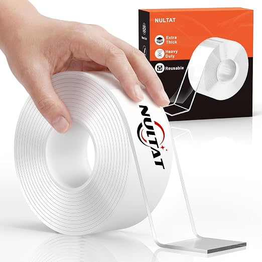NULTAT Double Sided Tape Heavy Duty, Nano Reusable, Washable Double Stick Tape by NULTAT