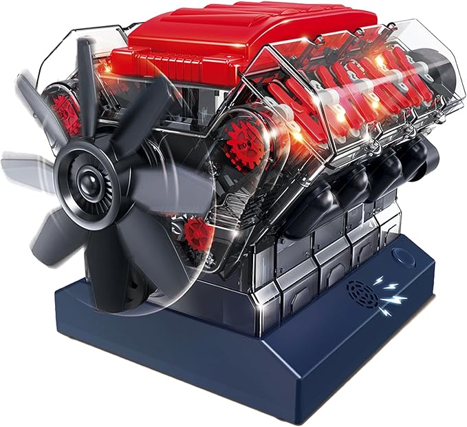 Playz V8 Combustion Engine Model Kit that Runs by Playz