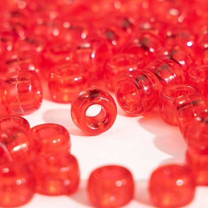 Gxueshan 1000 Pcs Acrylic DIY Pony Beads 6x9mm Bulk - Image 3