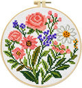 Zhenqing Pink Floral Bouquet Cross Stitch Kit by ZhenqingHomeFlagship