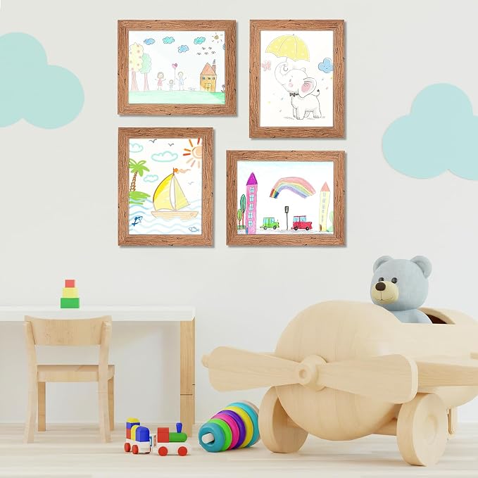Kids Art Frames, 8.5x11 Front Opening Kids Artwork Frames Changeable, Dark - Image 5
