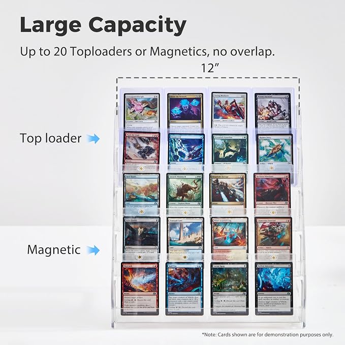 DEEIF 5 Tier Acrylic Trading Card Display Stand, Toploaders, PSA Graded Cards - Image 3