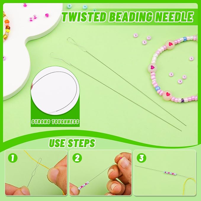 86 Pcs Beading Needle Set, 6 Sizes Big Eye Beading Needles - Image 3