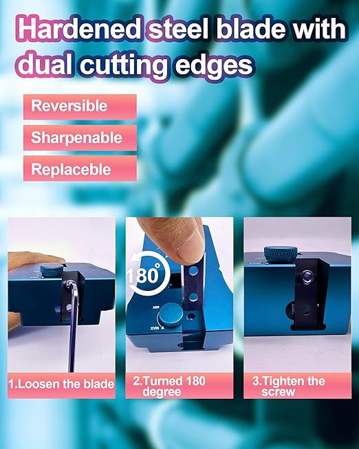 9-in-1 PVC Pipe Deburring Tool, Adjustable Chamfers PVC Chamfer Tool for 9 Sizes: 0.5 Inch to 4 Inch Plastic Pipes, Professional Effective PVC Pipe Reamer for SCH40 PVC, CPVC Pipes (Blue)