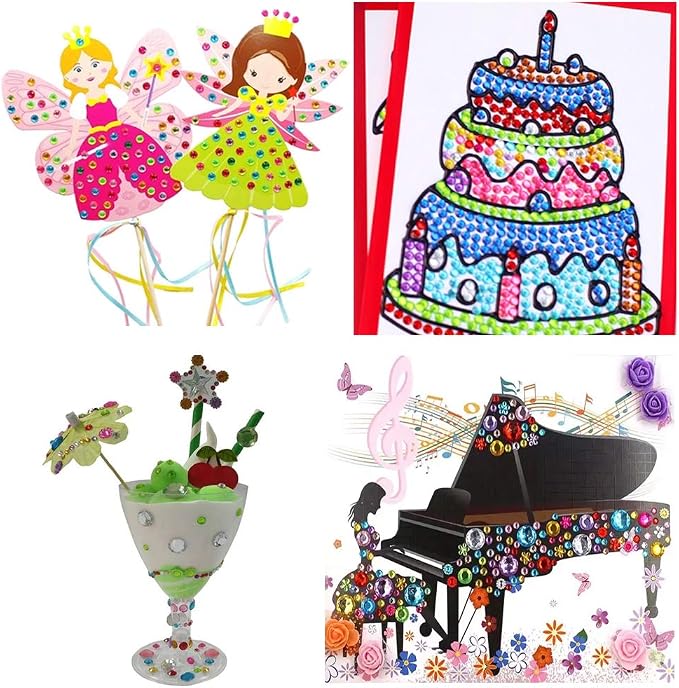 Elwish 365pcs Round Jewels Stickers Gem Stickers Rhinestone - Image 9
