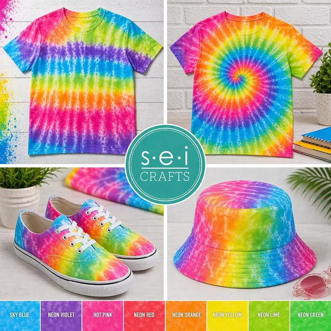 SEI 16 Pack Neon Tie Dye Spray Kit, Tye Dye Kits - Image 8