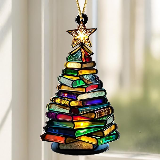 Sensemory Book Christmas Ornament 2025 Faux Stained Glass, Tree Decor Ornaments - Image 9