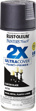 Rust-Oleum Painter's Touch 2X Ultra Cover Spray Paint, Satin Canyon Black | by Rust-Oleum