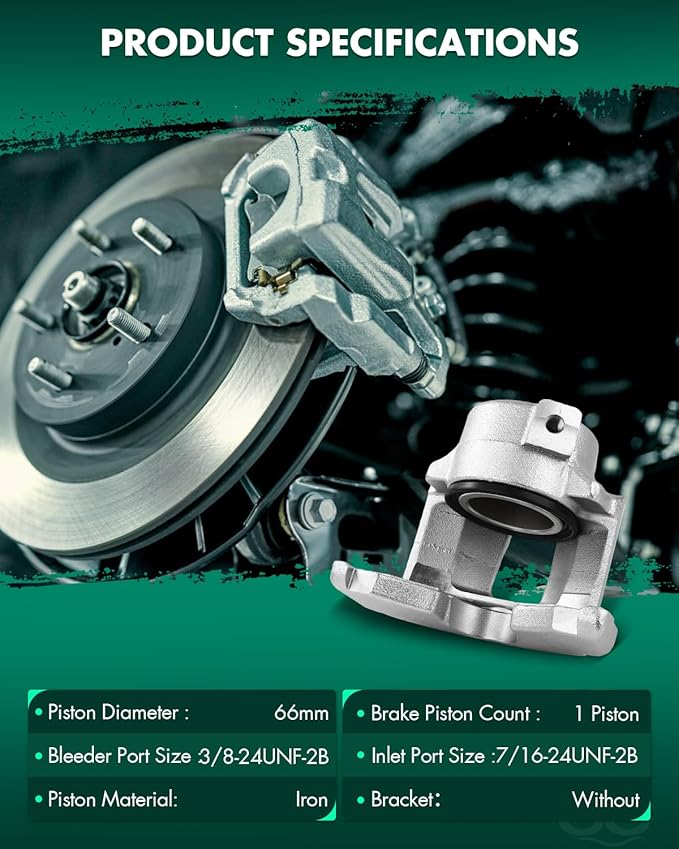 SCITOO 184014 Front Right Disc Brake Caliper Fit For AMC For AMX 1978-1980,For Jeep For CJ5 1978-1981,For Jeep For CJ7 1978-1981,For Jeep For Scrambler 1981, Single Piston