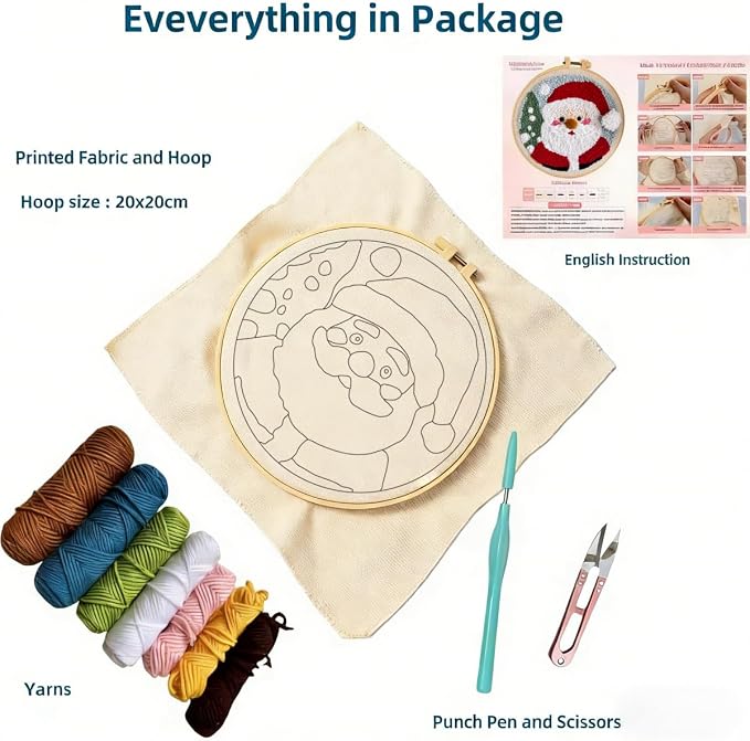 DIY Punch Needle Kits Santa Claus - Image 2