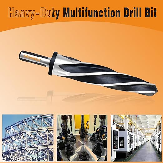 1-1/8" Reamer Drill Bit for Metal, M2 HSS Taper Reamer for Steel, Alloy, Wood, Plastic to Align, Enlarge Holes – 5-Spiral Flutes,1/2"Non-Slip Shank, 28mm Car Reamer, Bridge Construction Reamer.
