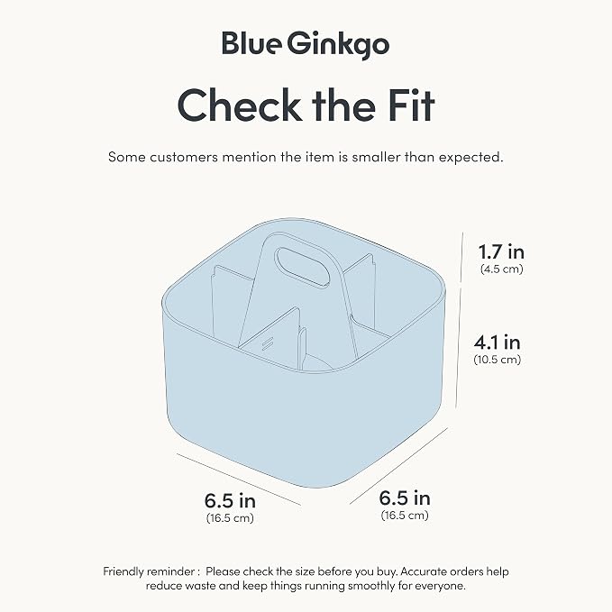BLUE GINKGO Stackable Organizer Caddy, Made in Korea | Portable. Adjustable. - Image 3